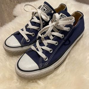 Navy Blue Converse Low Top
